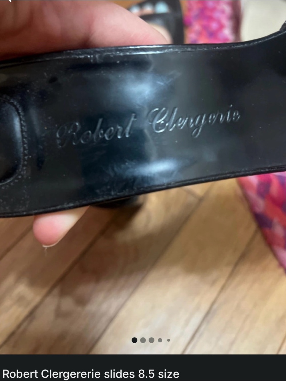 Robert Clergerie Black Leather Slide Mules